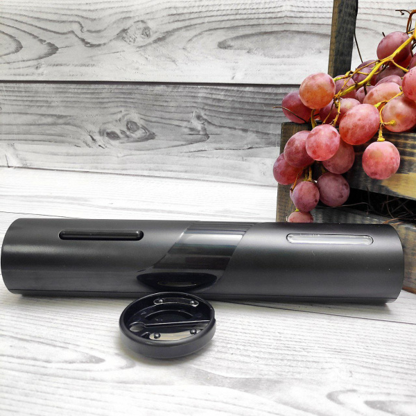 Винный электрический штопор Прованс с круглым ножом для удаления фольги 24 см.